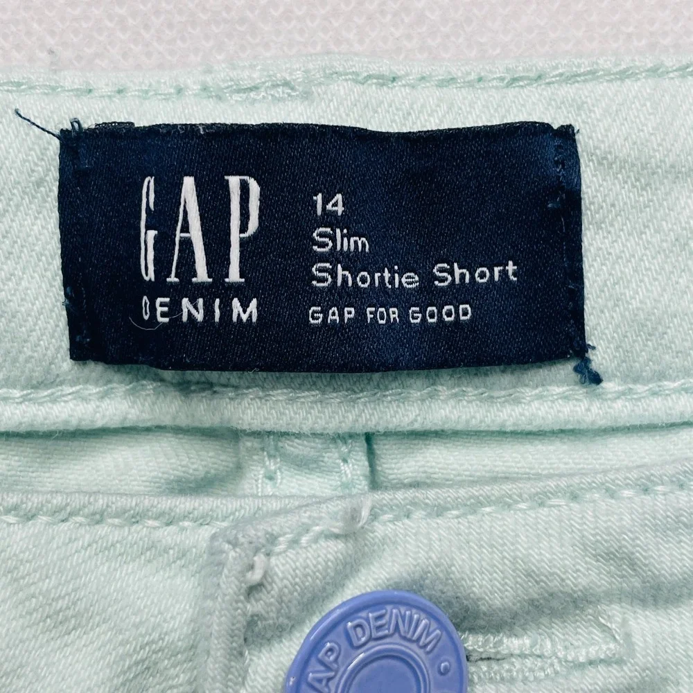 Gap & Cat & Jack Girls Shorts Lot‎ 2 Pairs Size 14 Ombre Pink Green Summer Denim
